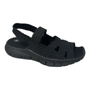 Bernie Mev Cindy Black Sandals – Memory Foam Insole – Size 36 – Comfortable Wove